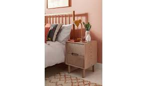 Bronze table lamp with natural linen shade. Buy Habitat Halden Skandi 2 Piece Bedside Table Set Natural Bedside Tables Habitat