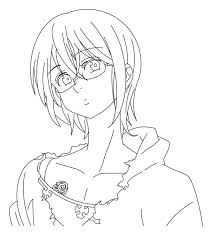 Anime girl face coloring page. Hncydr4cvqu2hm