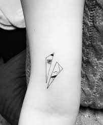 Geometric Portrait Tattoo Two In One Tattoos Minimalist Tattoo Tattoo Styles