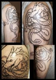 There is a popular design that i am seeing everywhere in tattoo parlors, on peoples backs, shoulders, and even legs. Dragon Ball Dragon Ball Z Arm Tattoo