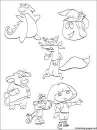 If you like dora coloring sheets this is where you will find the most beautiful ones. Coloring Page With Dora And Her Friends Coloring Pages Dora Coloring Coloring Pages Animal Coloring Pages
