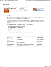 Www.bbc.co.uk study animal and plant cells with. Bbc Gcse Bitesize Biology Humans Food Tests