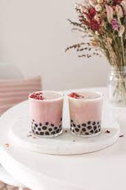 Strawberry Rose Bubble Tea Boba Vegan Veggiekins Blog