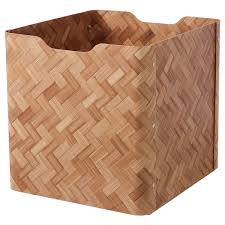 bullig صندوق خيزران بني 32x35x33 سم ikea