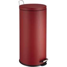 poubelle de cuisine a pedale frandis metal rouge 30 l trash can tall trash can trash