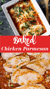 Baked Chicken Parmesan Recipe Recipe In 2020 Chicken Parmesan Recipes Chicken Dishes Recipes Chicken Parmesan Recipe Baked