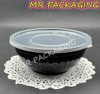 1050ml Round Disposable Plastic Food Container with Lid ( 50pcs± ) 1050 -  Bowl Shape Disposable Container 1050 ml