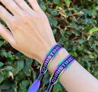Rpet Custom Woven Cloth Bracelets RPET Festival Custom Braided Wristbands  Sublimation Printed Wrist