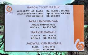 Kawah putih entrance fee varies for locals and foreigners. Indonesian Culture Diversity Kawah Putih
