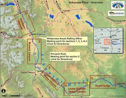 Arkansas River Map Colorado Whitewater Rafting Trips Browns canyon wilderness study area map and information. arkansas river map colorado