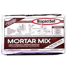 Rapid Set 55 Lb Mortar Mix 04010055 At The Home Depot Concrete Wall Plaster Repair Mortar