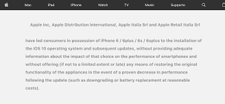 Aran ha segnalato apple retail italia srl con il numero 08236987111 come numero serio. Italian Apple Homepage Forced To Add Iphone Battery Throttling Advisory As Result Of Lawsuit 9to5mac