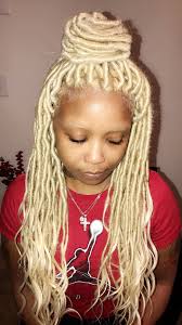 Goddess Black And Blonde Faux Locs Pin By Tyra Graves On Hair Faux Locs Hairstyles Faux Locs Blonde Kids Hairstyles