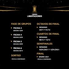 A total of 32 teams competed in the group stage to decide the 16 places in the final stages of the 2020 copa libertadores. Conmebol Libertadores On Twitter El Calendario Completo De La Libertadores 2020 Las Fechas De Como Se Jugara Lo Que Resta De La Copa La Final Sera En Enero De 2021