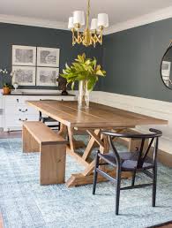 Farmhouse table and bench plans. Modern Farmhouse Dining Table Benches Erin Spain