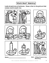 Matching Fun Sheet Sequencing Activities Kindergarten Preschool Pictures Sequencing Activities