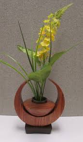 Kovecses Artsy Ikebana Vase Vessel Serene Asian Influenced Hand Crafted Asian Japanese Ikebana Wood Vase Hand Created Ikebana Vases Ikebana Wood Vase