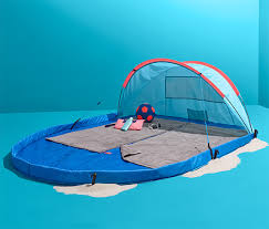 So entsteht eine große liegefläche von bis zu 160 cm breite und 210 cm länge. Strandmuschel Mit Liegeflache Online Bestellen Bei Tchibo 381606