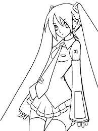 Anime Dibujos Infantiles Para Colorear Hatsune Miku Arte De Menina De Anime Como Desenhar Anime
