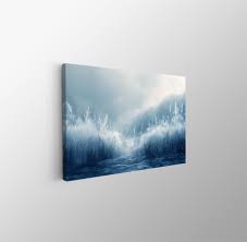 Tablou Canvas Print Peisaj Mistic Natura Apa Iarba Albastra Abstract – The  Print Studio