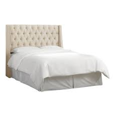 The versatile expanding panel feature gives you the flexibility to accommodate a double, queen or king size bed, making it simple to create a luxurious focal. Twin Gilford Tufted Wingback Headboard Faux Silk Shantung Parchment Threshold Target