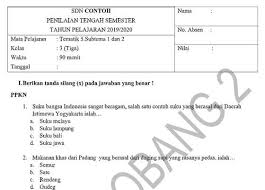 Soal Pts Kelas 3 Tema 5 Subtema 1 Dan 2 Pendidikan Kurikulum Belajar