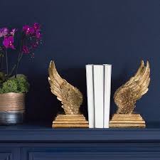 Golden Wing Bookends Bookends Golden Decor Playroom Decor