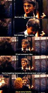However, voldemort made the prophecy come true when he attacked harry's family and. I Love That Scene She Only Likes You Because She Thinks You Re The Chosen One But I Am The Cho Harry James Potter Harry Potter Jokes Harry Potter Obsession