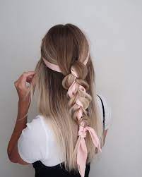 Here S A Simple Half Up Braid Hairstyles With Cute Accessorize Scarf Swipe Across For A Tutorial On This Hair Scarf Styles Ribbon Hairstyle Hair Styles