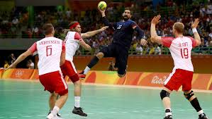 The players have to throw the designated ball past the goalkeeper in hopes of it going into their opponent's goal. Handball Olympic Sport Tokyo 2020