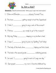 Verbs Worksheets Have Fun Teaching Verb Worksheets Is Am Are Worksheets English Worksheets For Kids