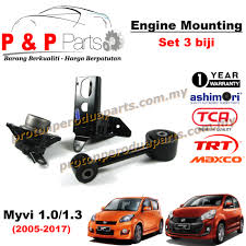Apakah sebab kereta terasa berat. Engine Mounting 3pcs Set Perodua Myvi 1 0 1 3 1 Year Warranty Proton Perodua Parts Online Store For Proton And Perodua Car Spare Parts