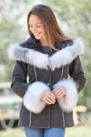 Irma Shearling Sheepskin Jacket With Fox Fur Trim Sheepskin Jacket Jackets Coats Jackets Women
