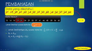 Contoh soal desil data kelompok 5.6. Statistika Kelas Xii Cara Mudah Menentukan Nilai Desil Data Tunggal Youtube