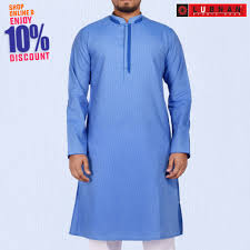 Mens Slimfit Sky Blue Panjabi Infinity Mega Mall Slim Fit Athletic Jacket Men