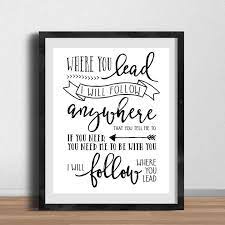 Where You Lead I Will Follow Canvas Wall Art Painting50x70 Cm In 2021 Gilmore Girls Poster Girl Posters Black And White Wall Art