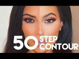 kim kardashian makeup contouring step