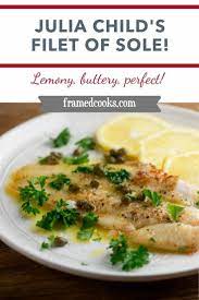 Julia Child S Filet Of Sole Recipe Sole Recipes Seafood Recipes Fine Dining Recipes