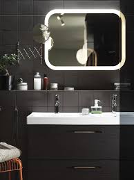 Thinking about updating the lighting in your bedroom? The Storjorm Mirror With Built In Light Gives You The Perfect Glow All Year Long Ikea Badkamer Ikea Spiegelglas