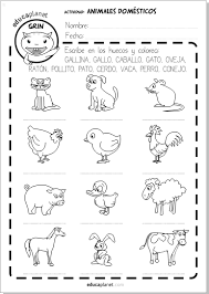 Animales Domesticos Para Colorear