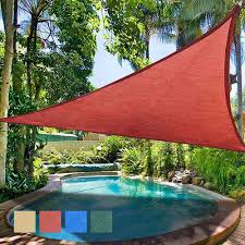 Triangle Outdoor Sun Shade And Canopy 16 5 Color Options Shade Sails Patio Shade Sail Sun Sail Shade