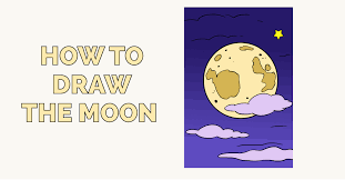 Hand drawn doodle funny stars, comets and moon. How To Draw The Moon Really Easy Drawing Tutorial