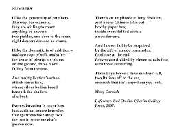 Mary Cornish Numbers Poetry Foundation Poem Writer Poetry