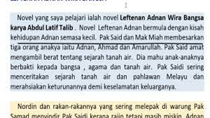 Novel tingkatan 4 leftenan adnan wira bangsa tema dan persoalan. Spot Novel Sinopsis Novel Leftenan Adnan Youtube