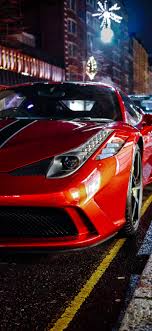 Live video event streaming supercars 2021. Red Ferrari Supercar Nacht 2880x1800 Hd Hintergrundbilder Hd Bild
