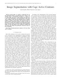 My puter is being slow. Pdf Image Segmentation With Cage Active Contours