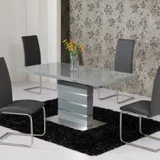Parini Extendable Dining Table Rectangular In Grey Gloss Extendable Dining Table Ebay Extendabl Grey Dining Tables Extendable Dining Table Dining Chair Design