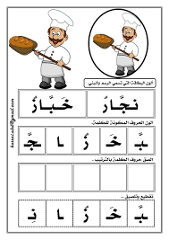 بطاقة الخباز learn arabic alphabet learning arabic learning