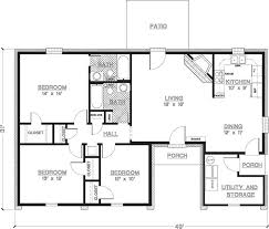 2 bed 1 bath ranch 880 sq ft 38' x 44' 19 Best 1100 Sf House Plans