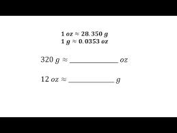 Convert Between Ounces And Grams Using A Unit Fraction